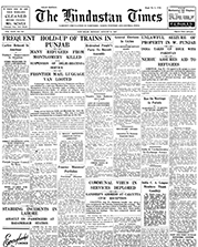 newspaper report on attack on train after partition announcement